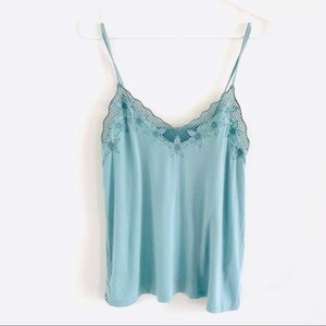 Soft and Sexy aqua lace Camisole  S